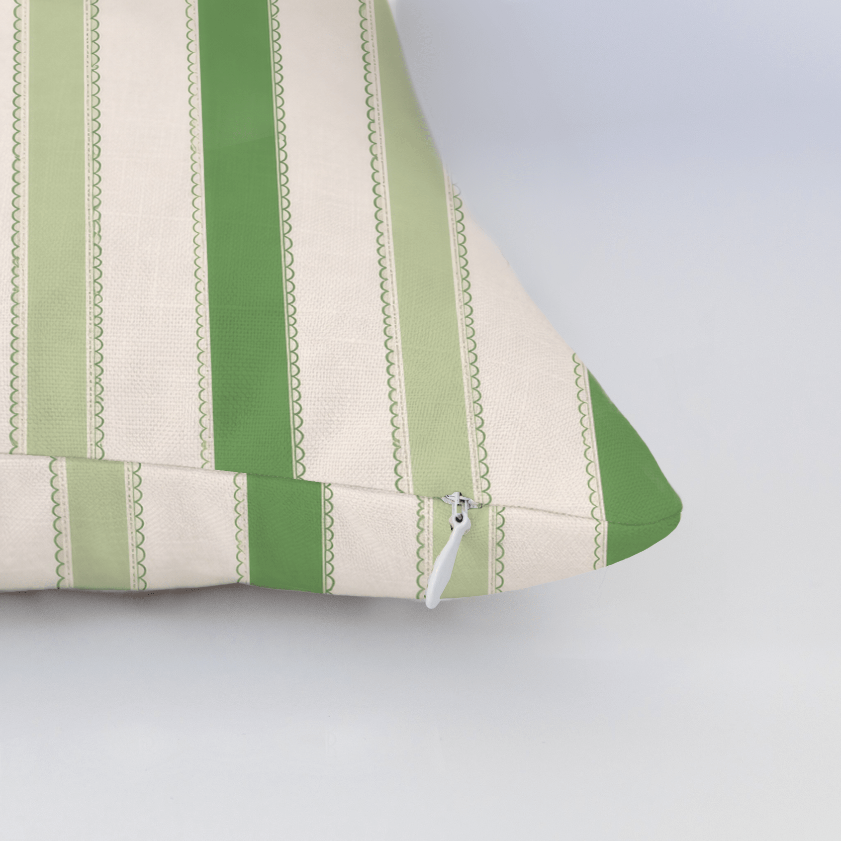 Bellagio Blush Mint Stripes Throw Pillow