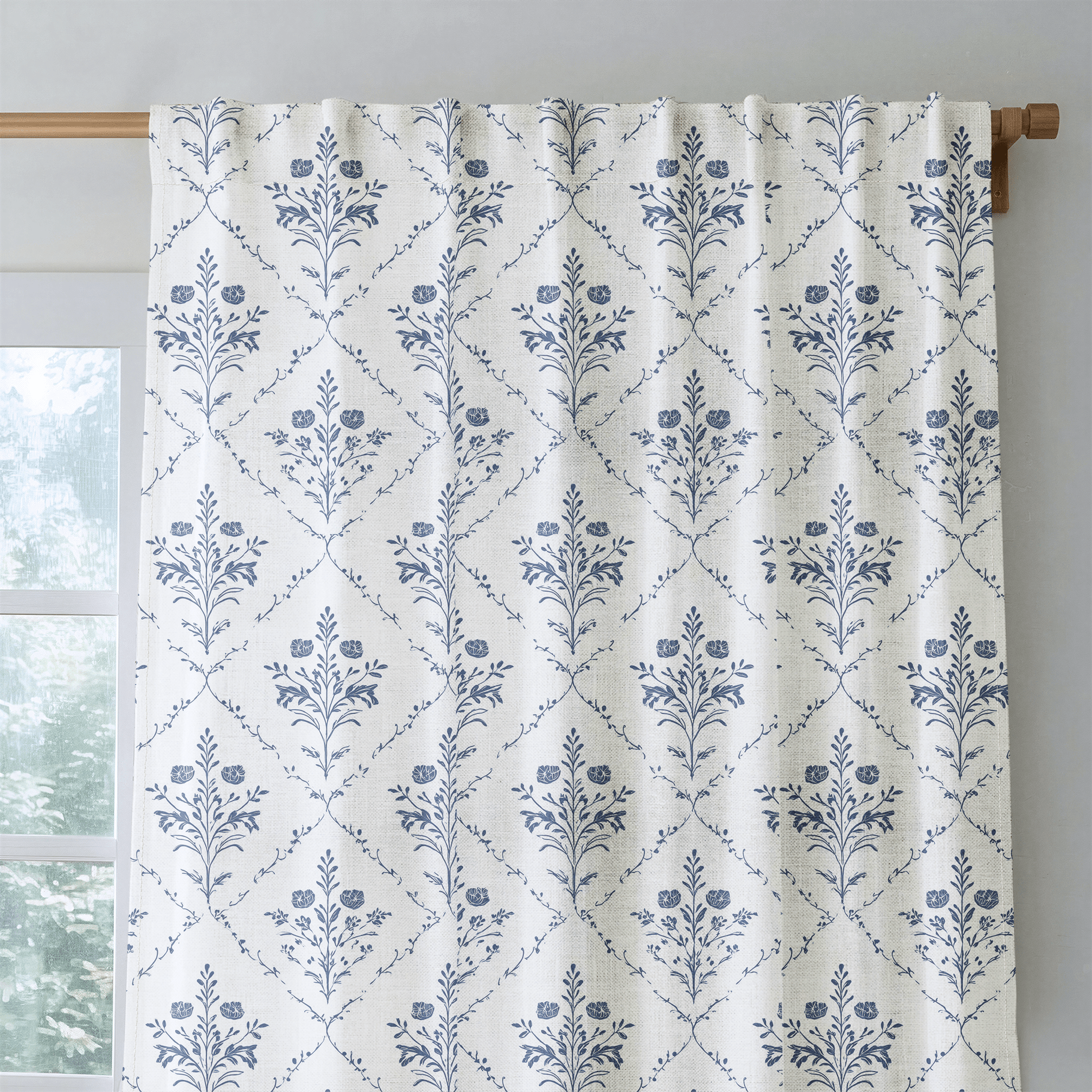 Benjamin Cream Floral - Drapery