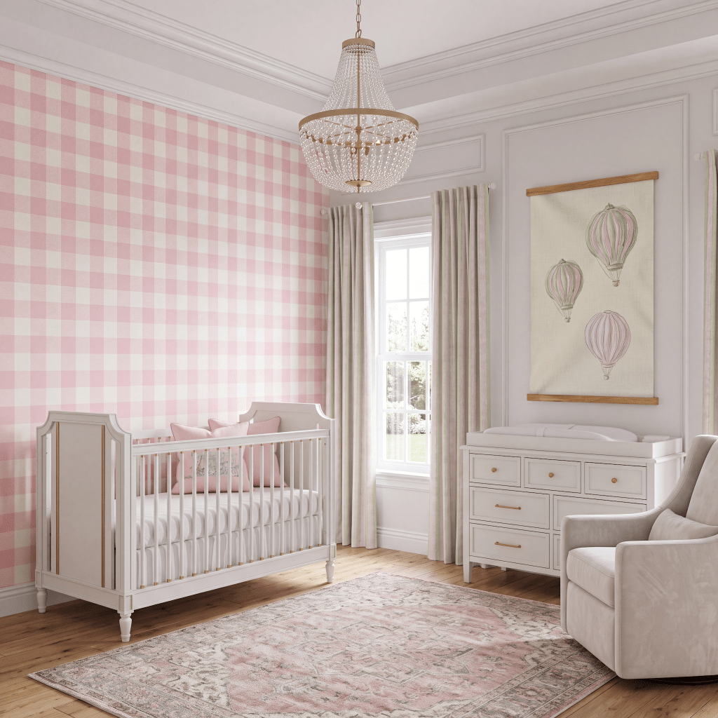 Juliet's Garden Bubble Gingham Wallpaper