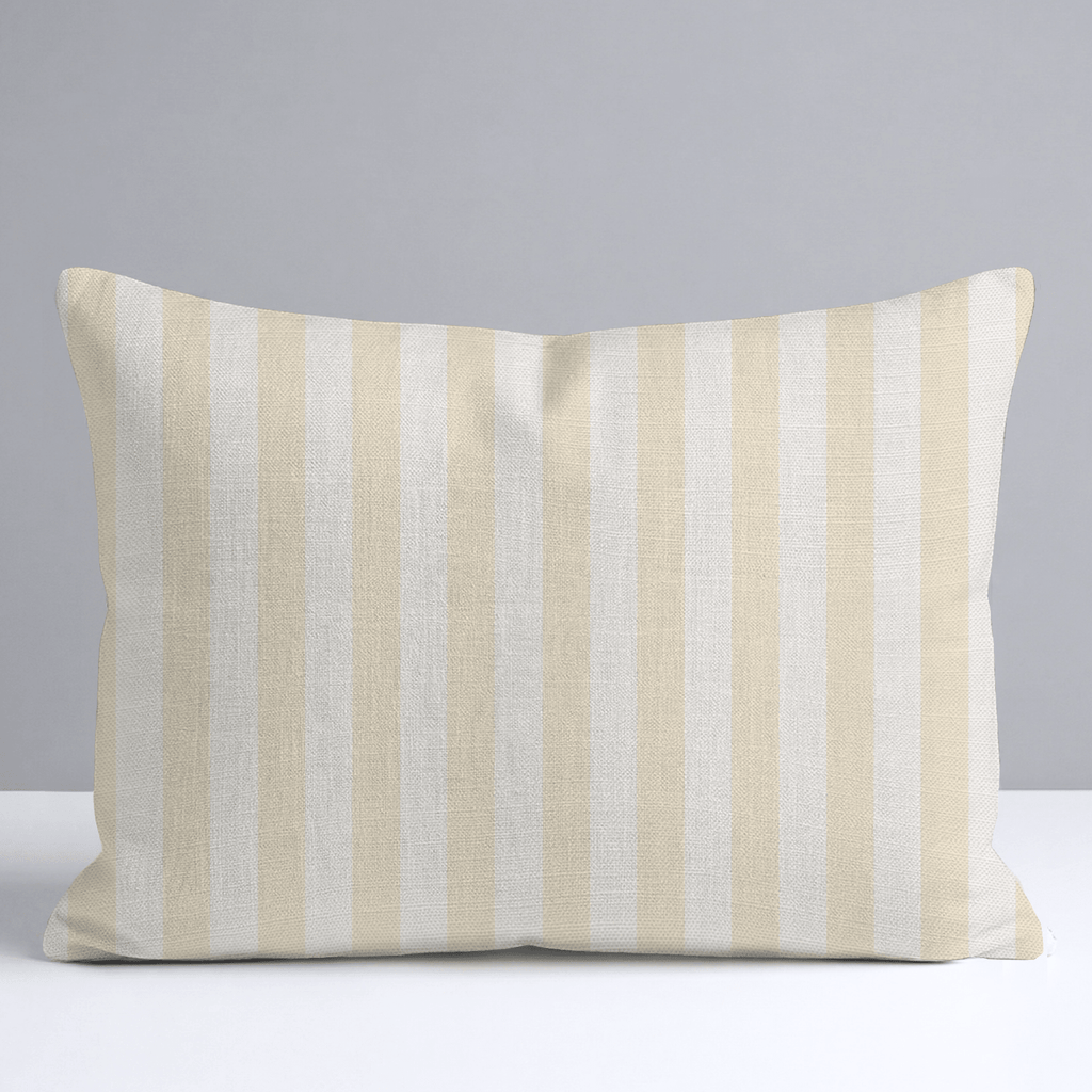 Juliet's Garden Easter Yellow Stripe Throw Pillow - Lemon Park