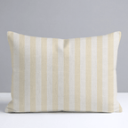Juliet's Garden Easter Yellow Stripe Throw Pillow - Lemon Park