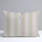Juliet's Garden Pistachio and Bubble Stripe Throw Pillow - Lemon Park