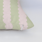 Juliet's Garden Pistachio and Bubble Stripe Throw Pillow