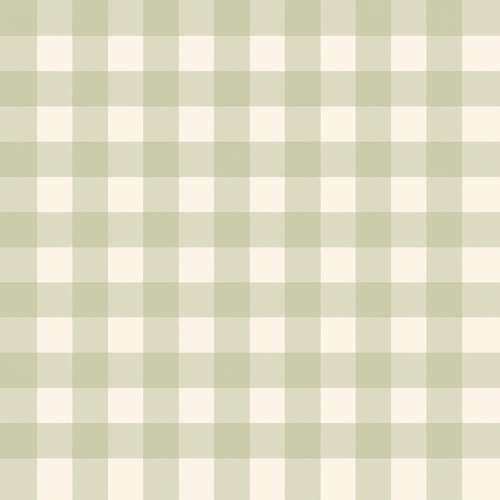 Juliet's Garden Pistachio Gingham Wallpaper