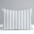 Juliet's Garden Robin Blue Stripe Throw Pillow - Lemon Park