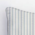 Juliet's Garden Robin Blue Stripe Throw Pillow