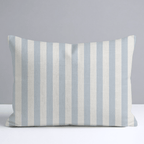 Juliet's Garden Robin Blue Stripe Throw Pillow - Lemon Park