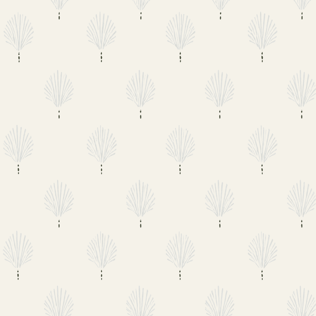 Loose Stems Lichen Block Print Wallpaper