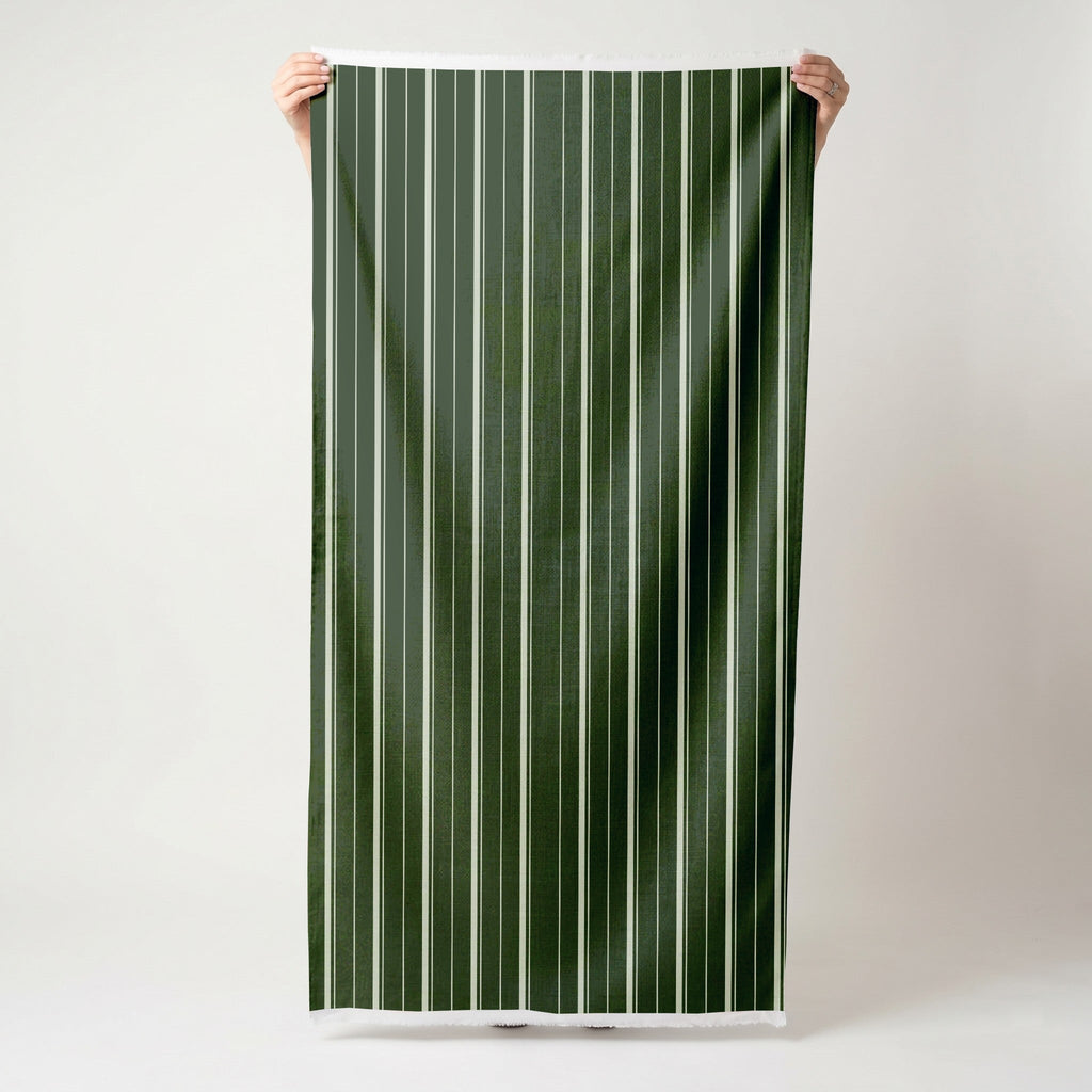 The Silk Garden Evergreen Stripes - Fabric