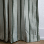 The Silk Garden Sage Stripes - Drapery